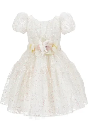MONNALISA Ludovica embroidered tulle dress