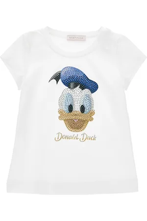 MONNALISA Donald Duck rhinestone T-shirt