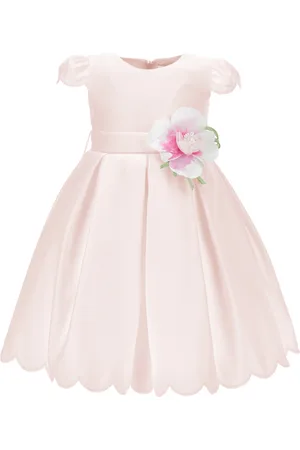 MONNALISA Scalloped mikado dress