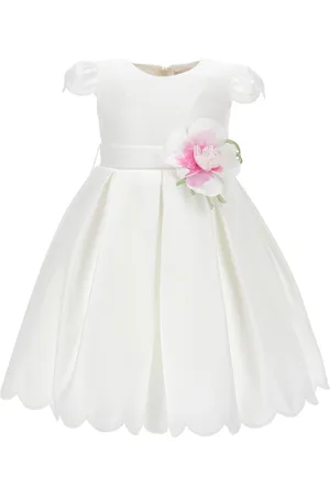 MONNALISA Scalloped mikado dress