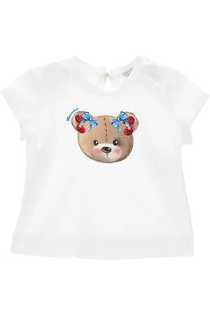MONNALISA Teddy print jersey T-shirt