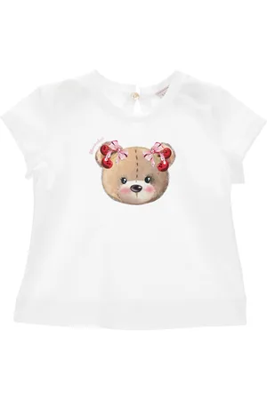 MONNALISA Teddy print jersey T-shirt