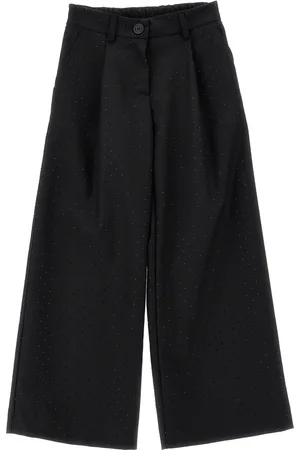 MONNALISA Viscose trousers with rhinestones