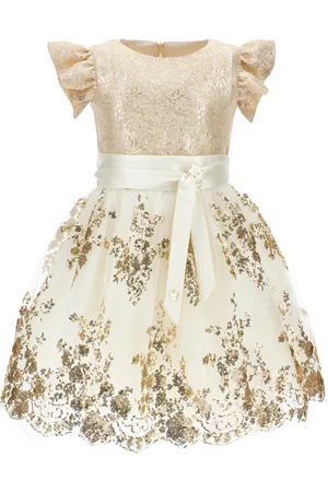 MONNALISA Sequin-embroidered dress