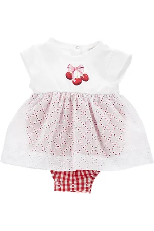 MONNALISA Broderie anglaise skirt romper