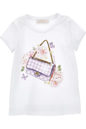 MONNALISA Bag T-shirt with rhinestones
