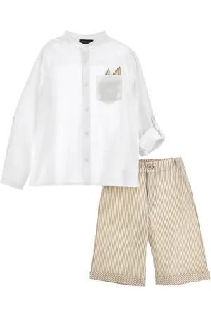 MONNALISA Two-piece seersucker suit