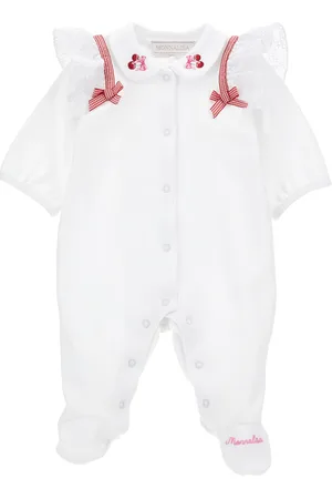 MONNALISA Cotton playsuit with collar