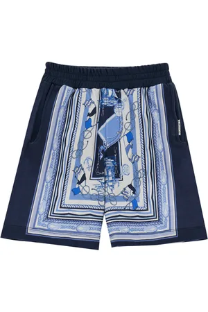 MONNALISA Scarf pattern jersey Bermuda shorts