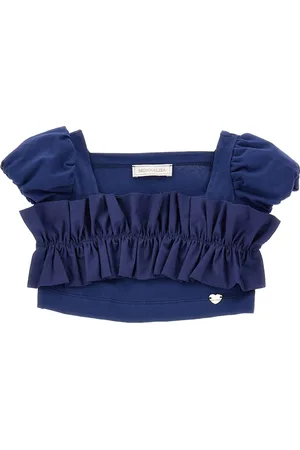 MONNALISA Cropped jersey top