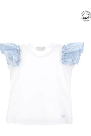 MONNALISA Organic cotton T-shirt with flounces