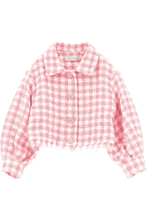 MONNALISA Houndstooth spencer jacket