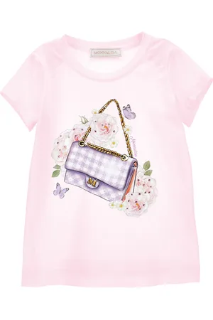 MONNALISA Bag T-shirt with rhinestones