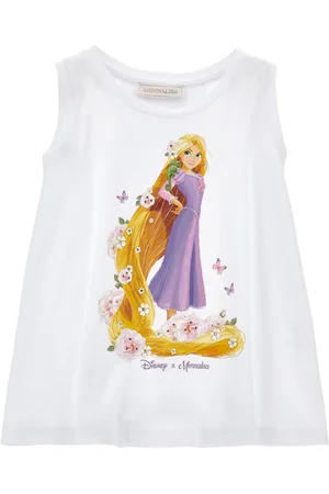 MONNALISA Rapunzel sleeveless maxi T-shirt