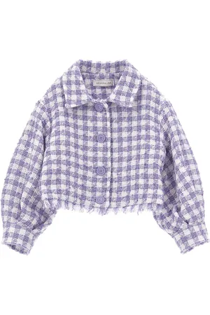 MONNALISA Houndstooth spencer jacket
