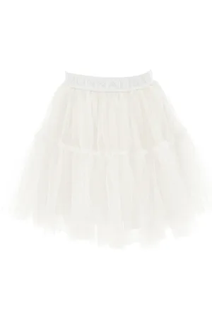 MONNALISA Silk hand tulle skirt