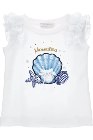 MONNALISA Stars and rhinestones T-shirt