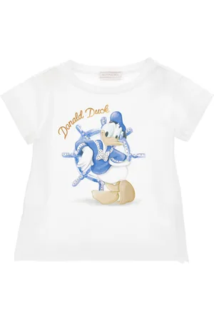 MONNALISA Donald Duck jersey maxi T-shirt