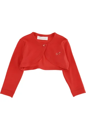 MONNALISA Crepe cotton cardigan