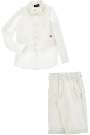 MONNALISA Two-piece seersucker suit