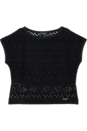MONNALISA Openwork jersey top