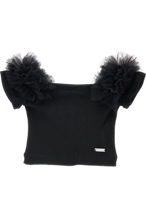MONNALISA Viscose tulle top