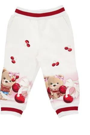 MONNALISA Cotton fleece teddy joggers