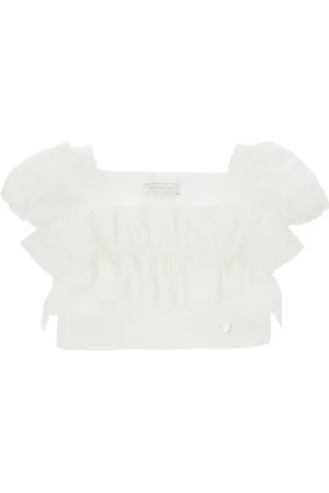 MONNALISA Cropped jersey top