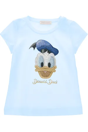 MONNALISA Donald Duck rhinestone T-shirt