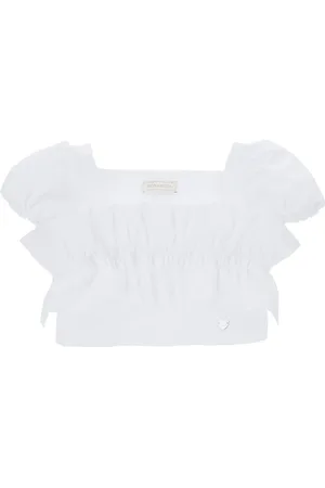 MONNALISA Cropped jersey top