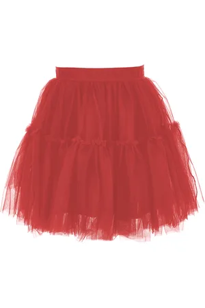 MONNALISA Silk hand tulle skirt
