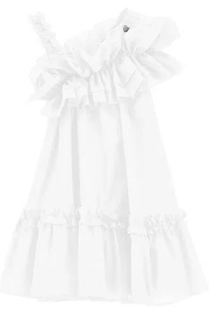MONNALISA One-shoulder muslin dress