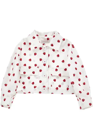MONNALISA Strawberry gabardine jacket