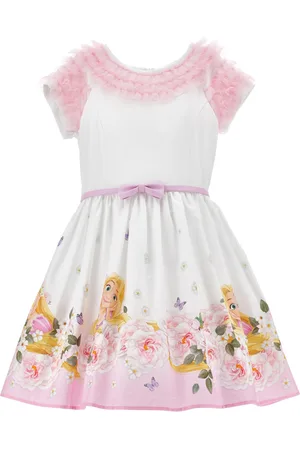 MONNALISA Rapunzel tulle poplin dress