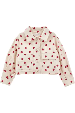 MONNALISA Strawberry gabardine jacket