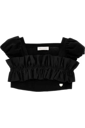 MONNALISA Cropped jersey top