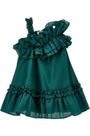 MONNALISA One-shoulder muslin dress