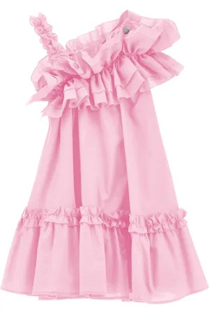 MONNALISA One-shoulder muslin dress
