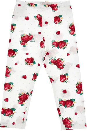 MONNALISA Strawberry print jersey leggings