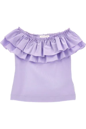 MONNALISA Jersey T-shirt with maxi trim