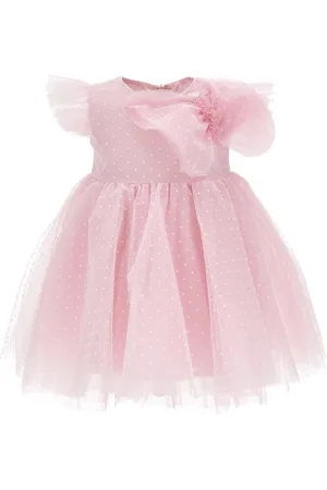 MONNALISA Plumetis tulle dress