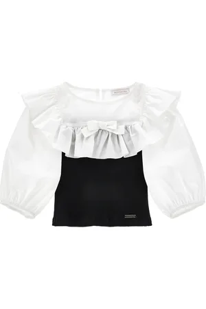 MONNALISA Cotton top with viscose