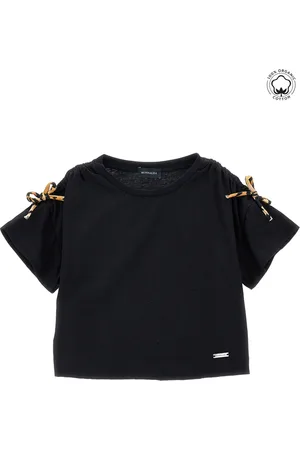 MONNALISA Cropped organic cotton T-shirt