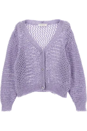 MONNALISA Openwork sequin cardigan
