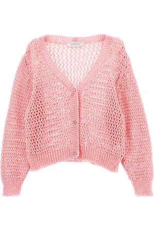MONNALISA Openwork sequin cardigan