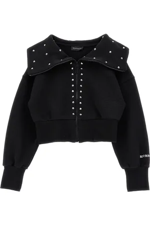 MONNALISA Open sweatshirt with maxi collar
