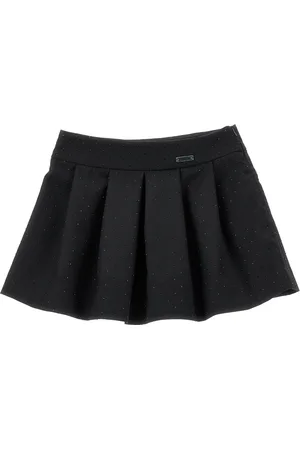 MONNALISA Viscose mini skirt with rhinestones