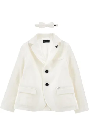 MONNALISA Pinstriped jacket with bow tie