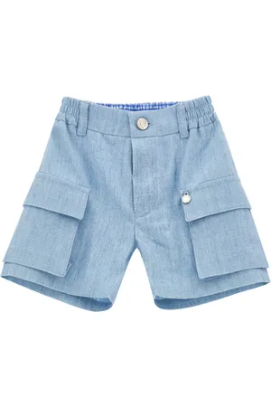 MONNALISA Chambray cargo Bermuda shorts