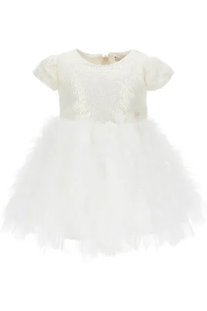 MONNALISA Silk hand tulle and sequin dress
